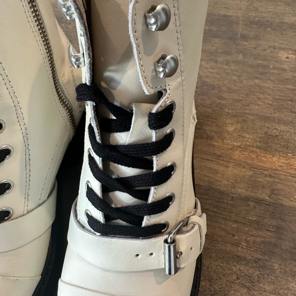 AllSaints Dusty Cap Toe Lug Sole Combat Boot Size 37 - Picture 5 of 10